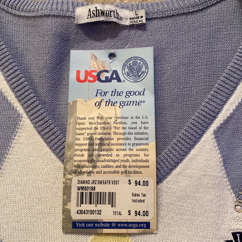 NWT Vintage US open sweater vest 2003 - Picture 4 of 6